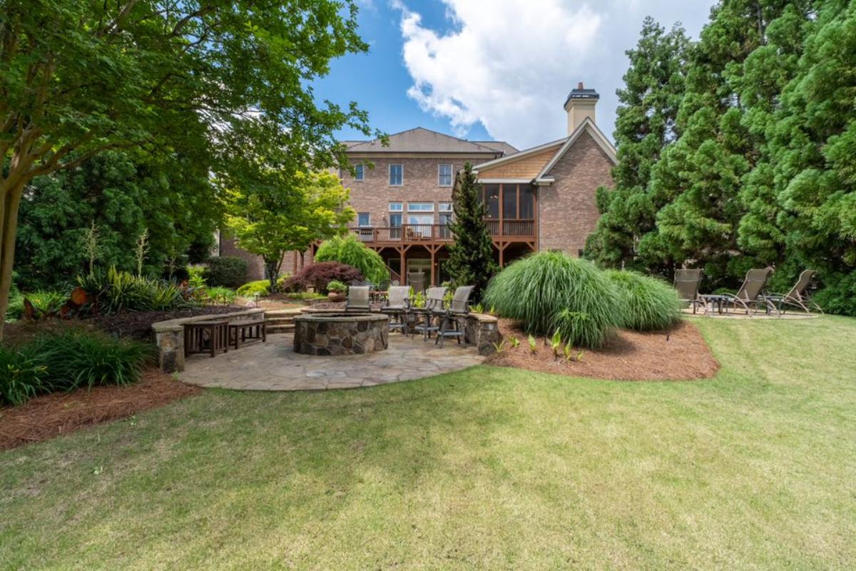 The property's backyard.