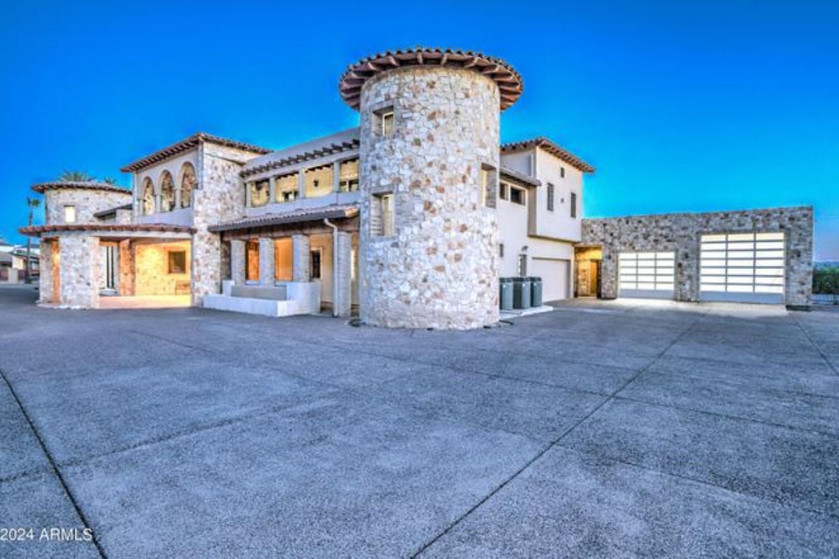 The exterior of the property.