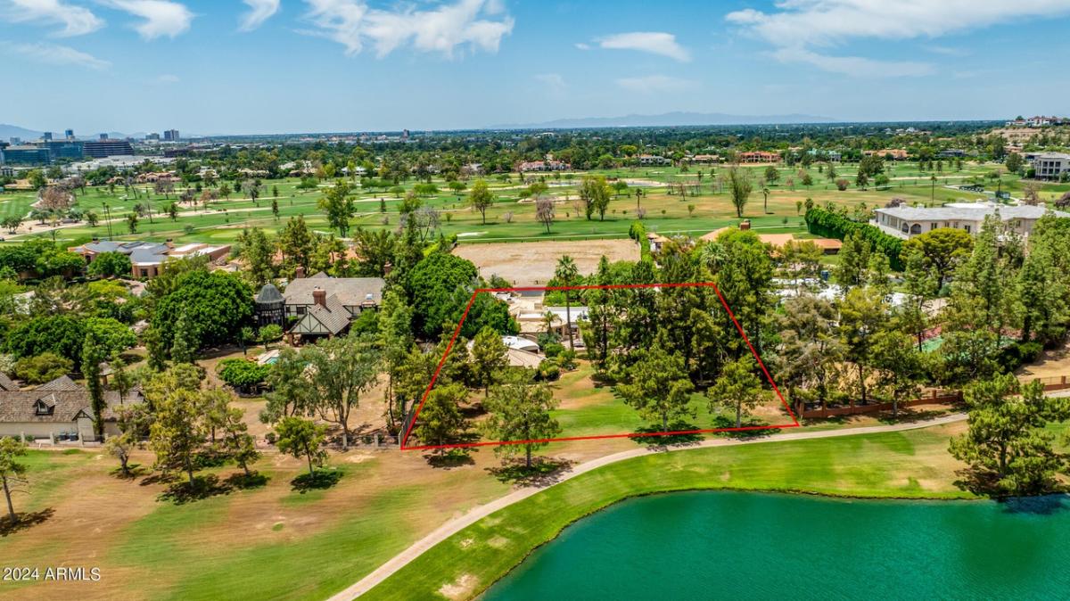 Aerial view of the property.
