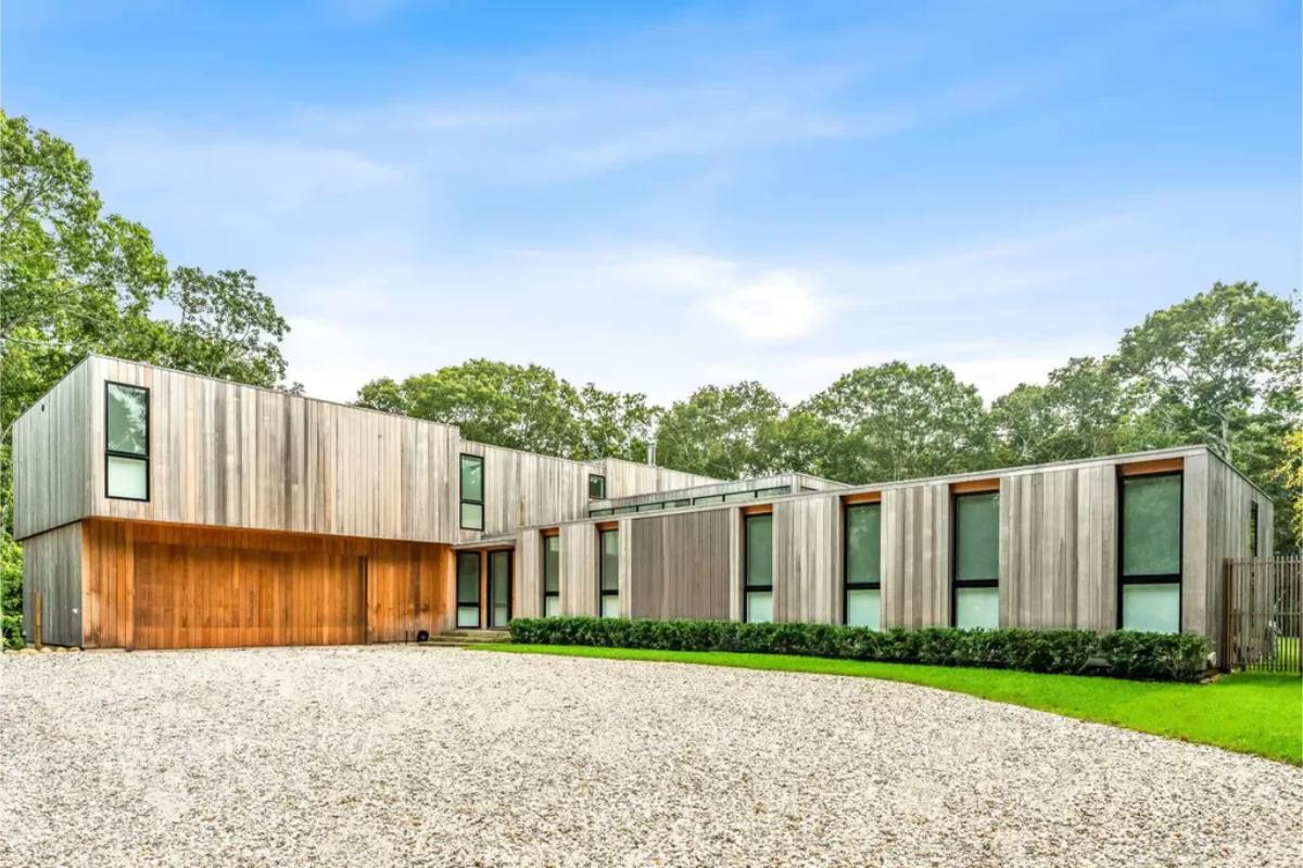 Front view of the 6,000 Sq. Ft. Mansion in East Hampton, NY.