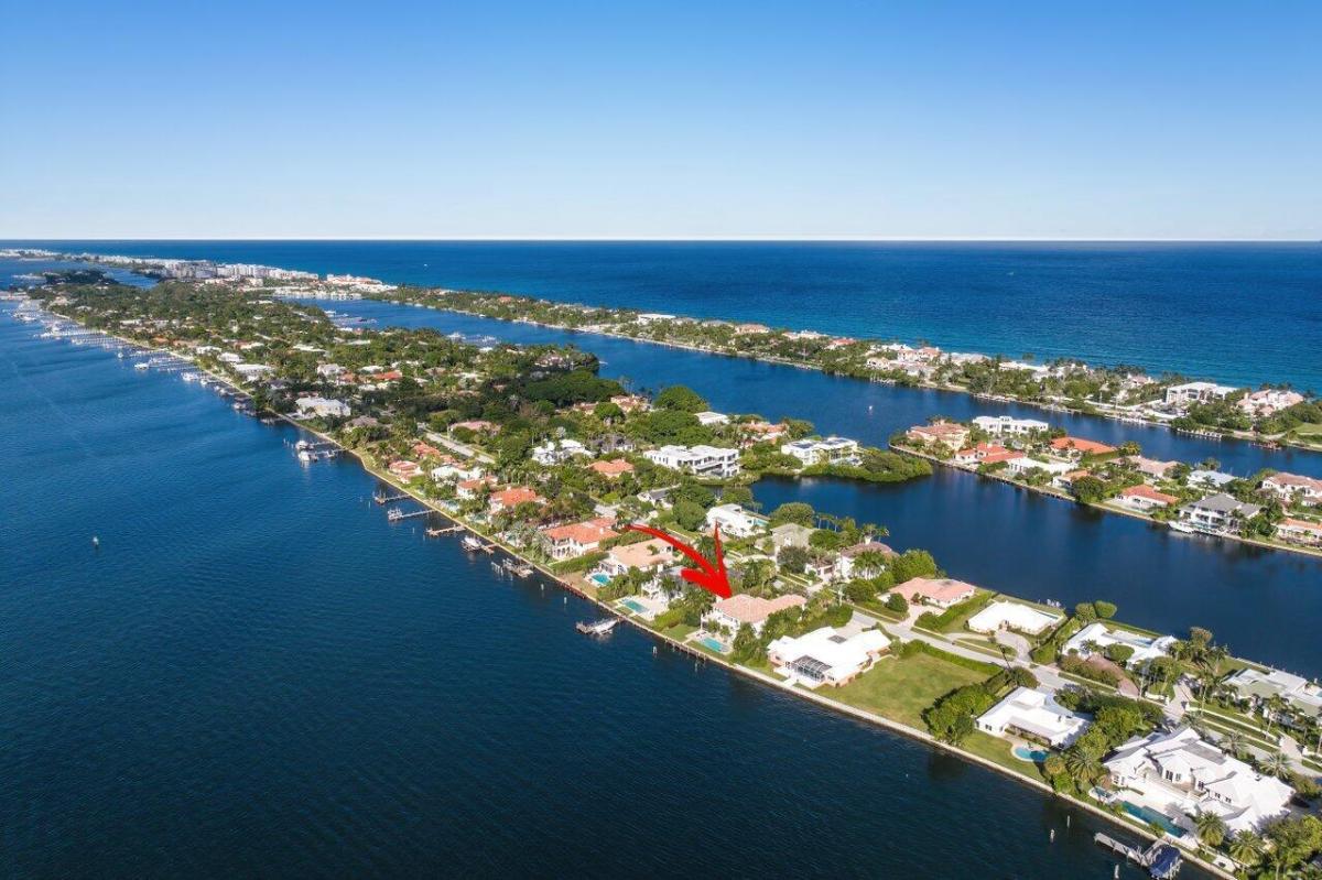 Aerial view of the property.