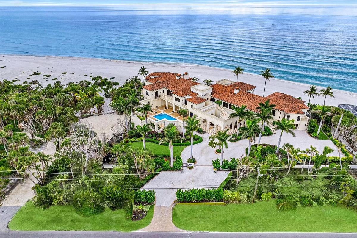 Aerial view of the property.
