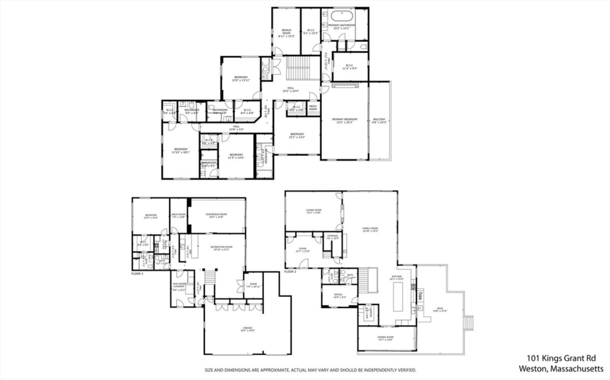 Floor plan of the mansion.