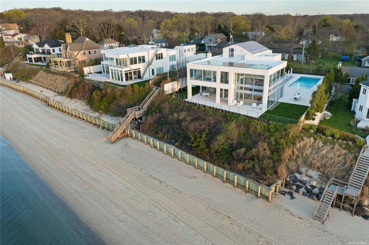 Aerial view of the property.