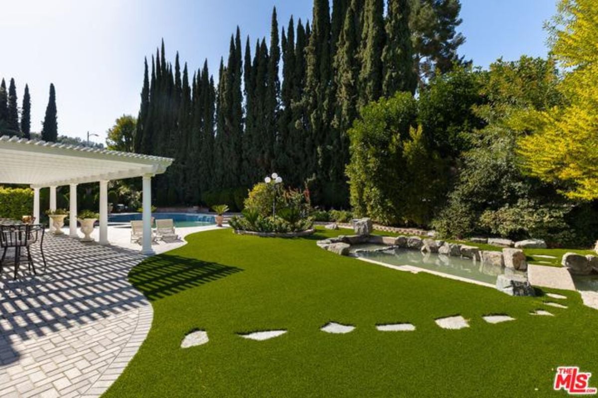 The property's backyard.