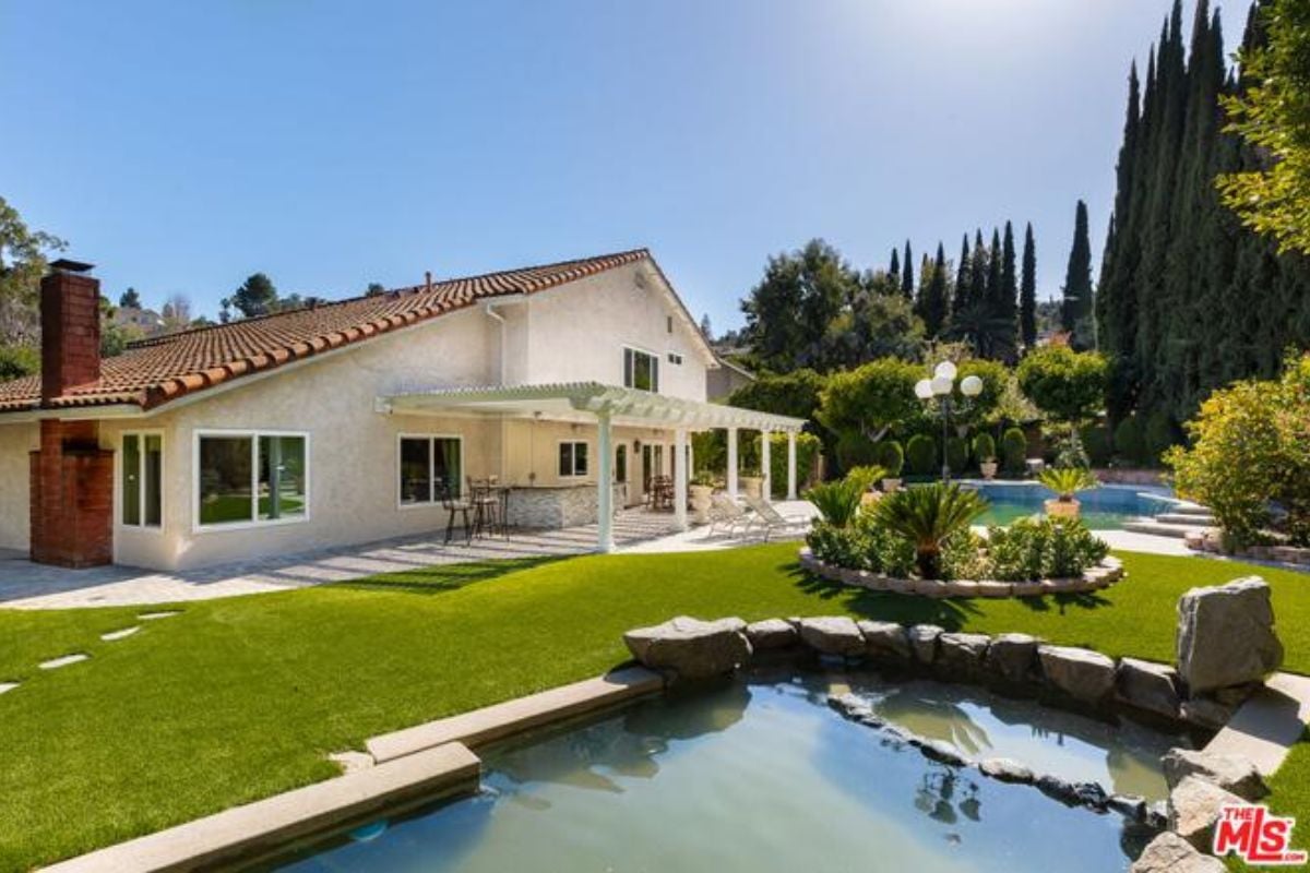 The property's backyard.