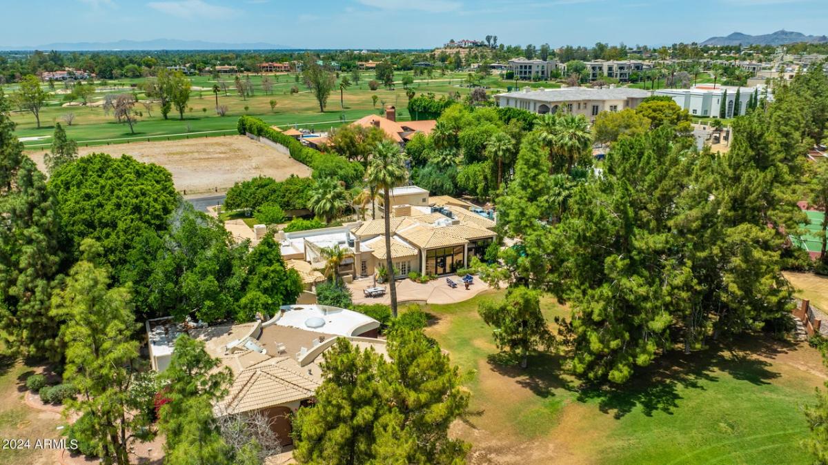 Aerial view of the 8,933 Sq. Ft. Mansion in Phoenix, AZ.