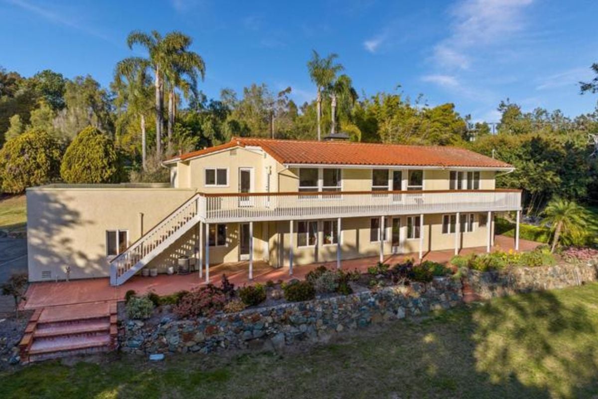 The exterior of the property.