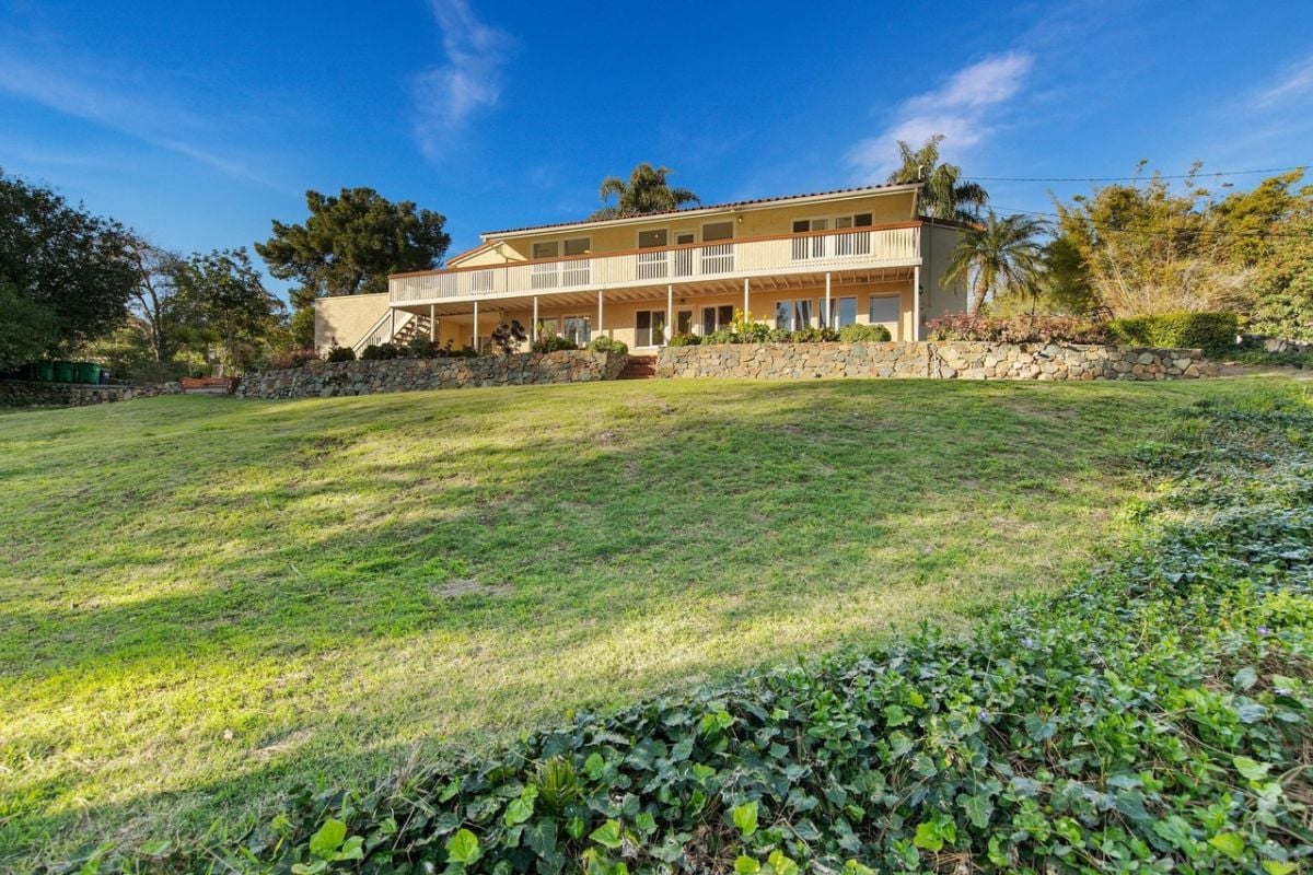 The exterior of the property.