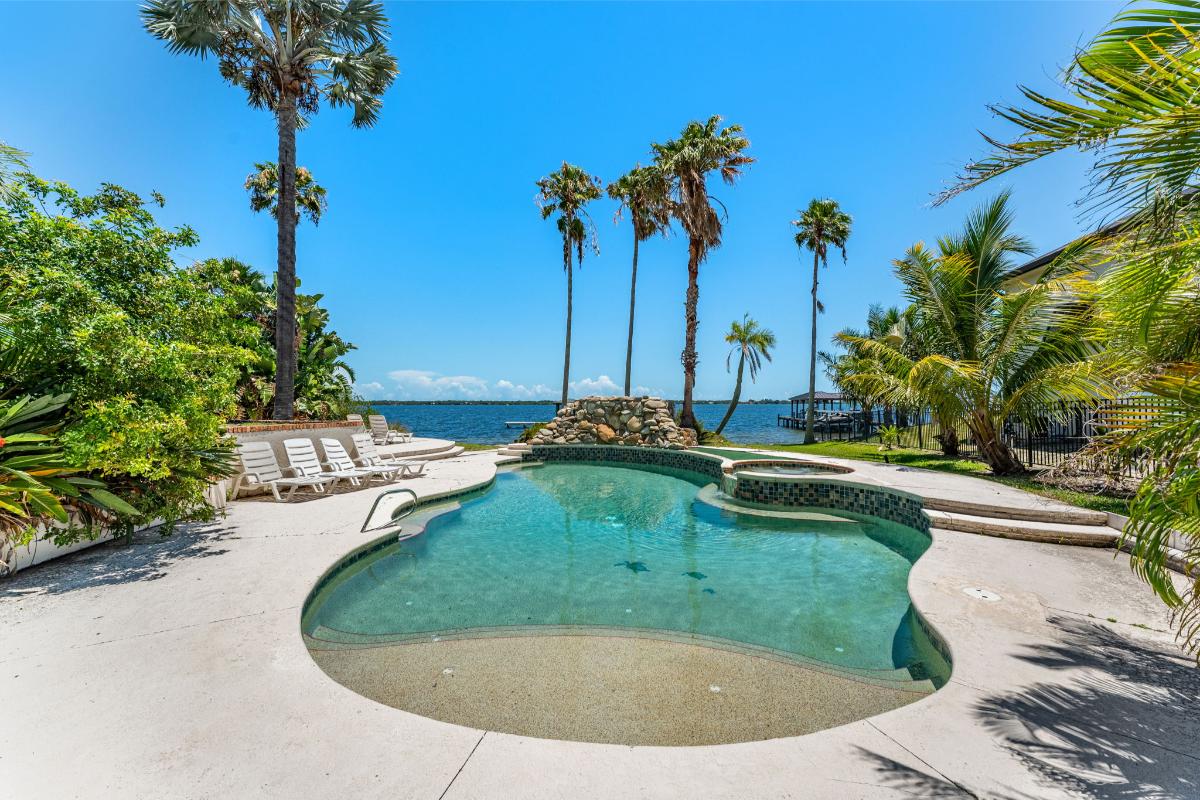 Pool with lounge chairs