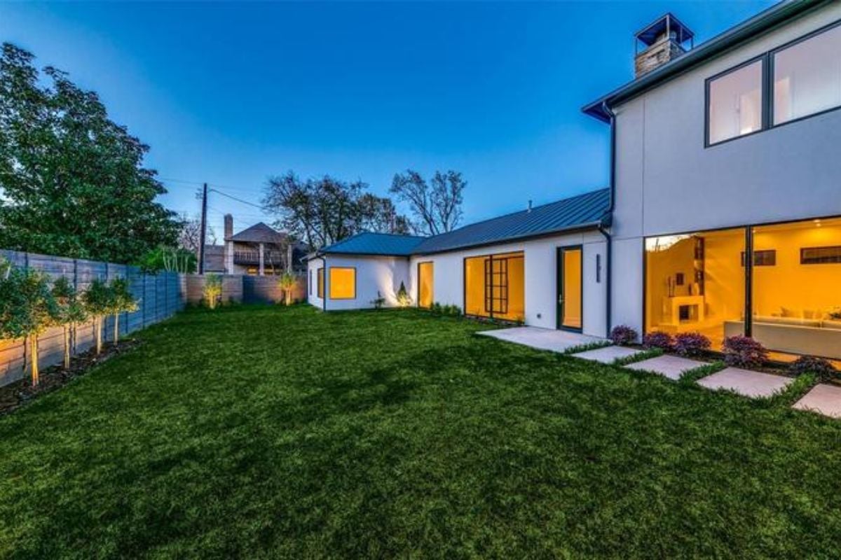 The property's backyard.