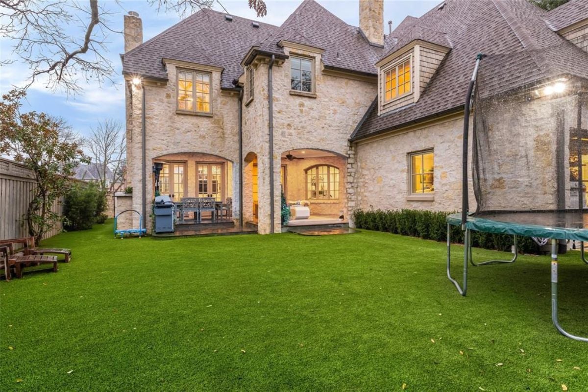 The property's backyard