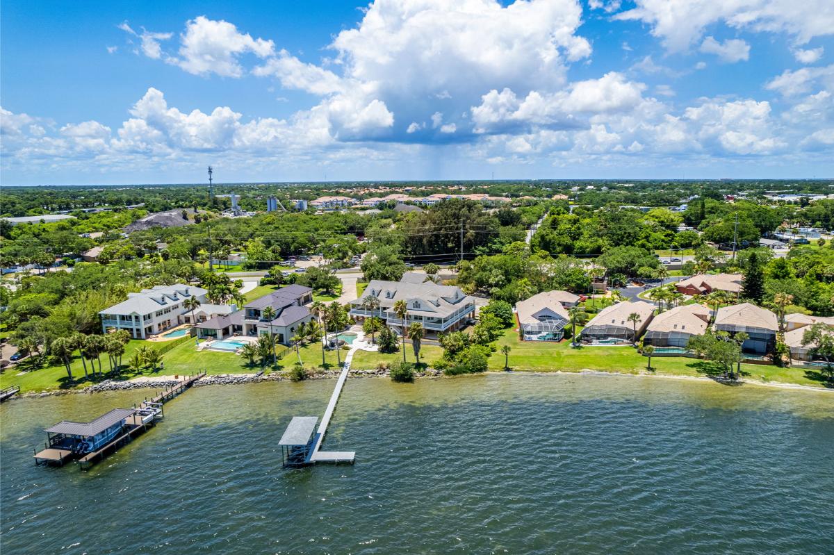 Aerial view of the property