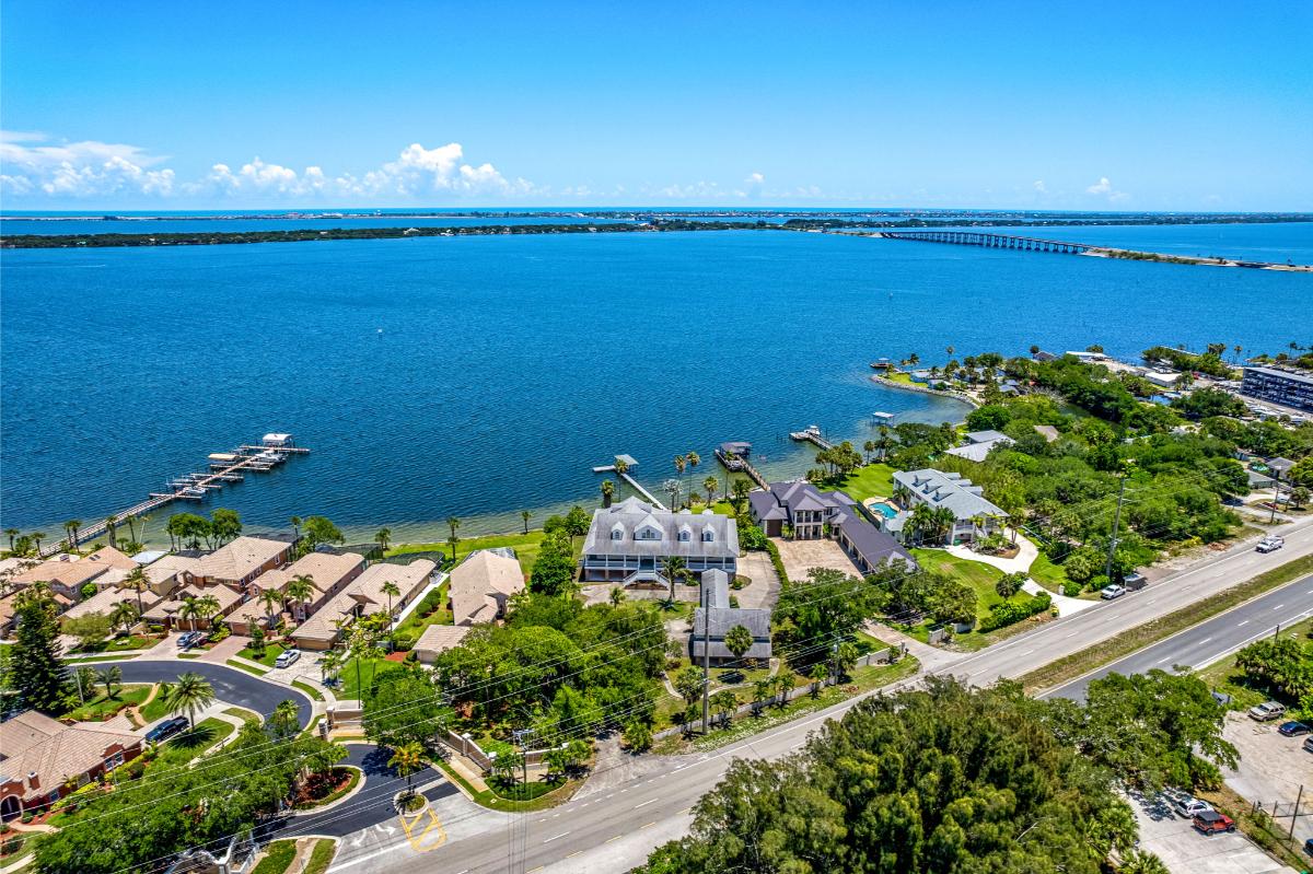 Aerial view of the property.