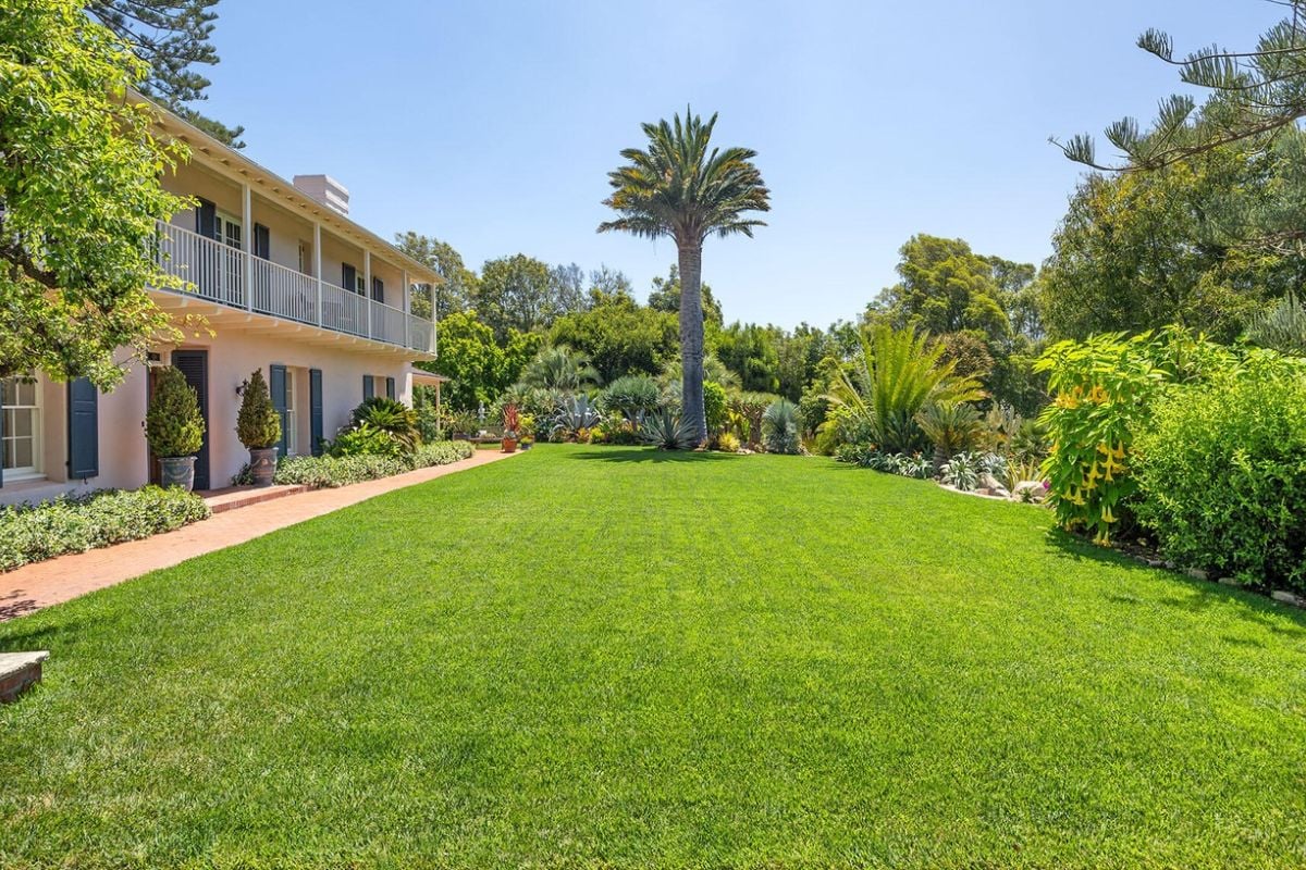 The property's front yard.