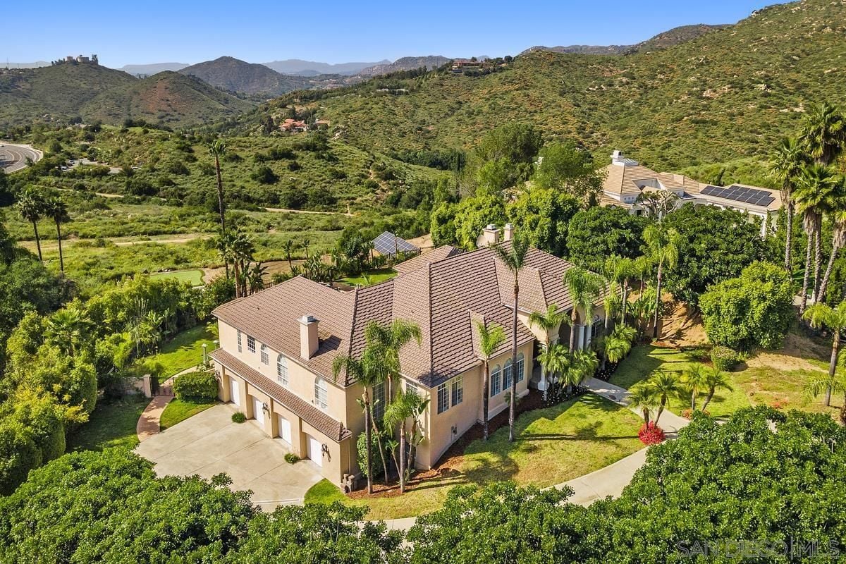 The aerial view of the property.