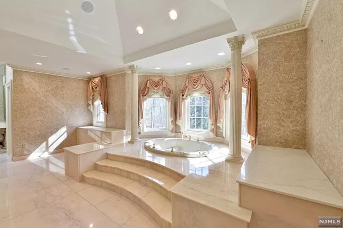 Bathroom with a soaking tub.