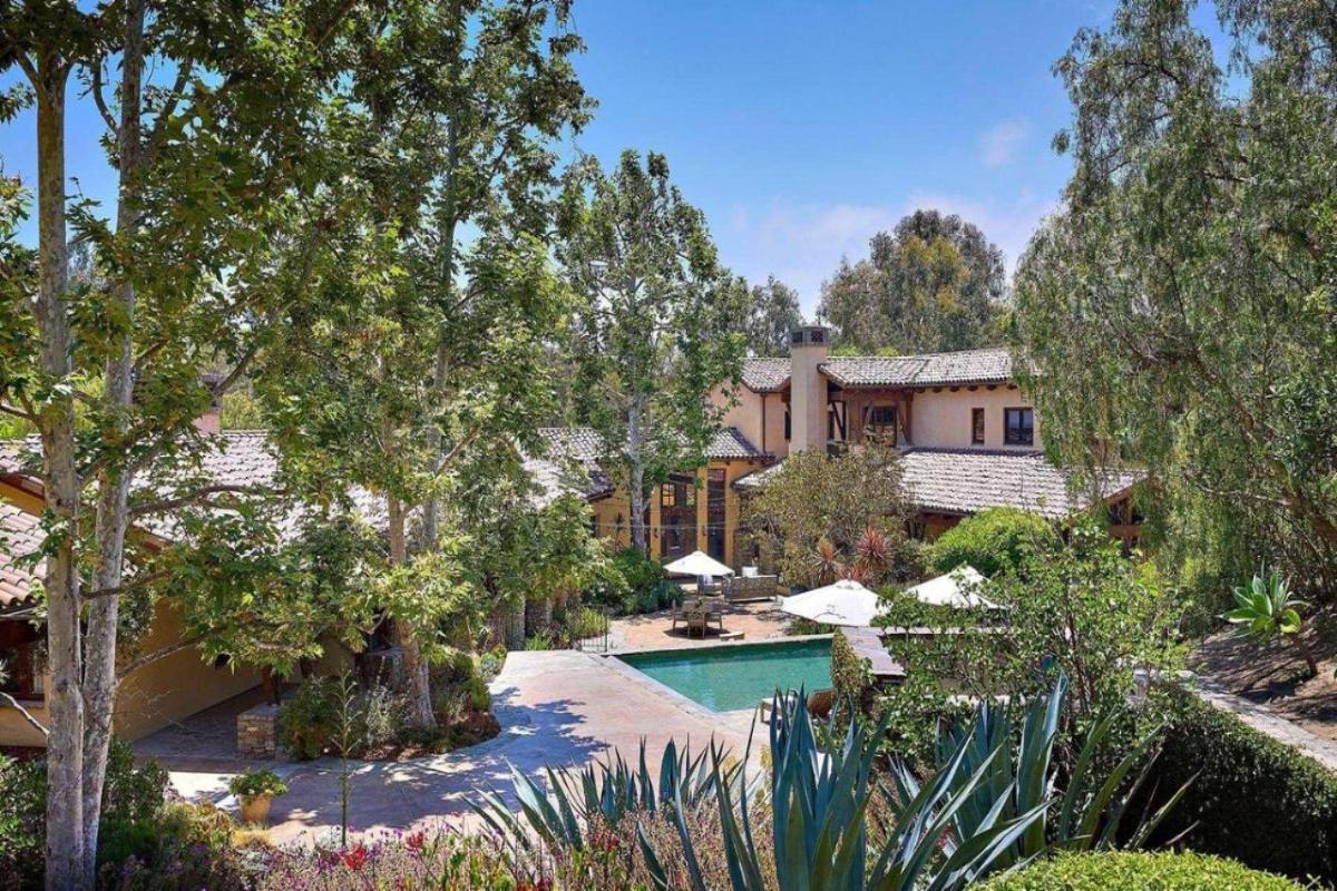 The property's backyard.