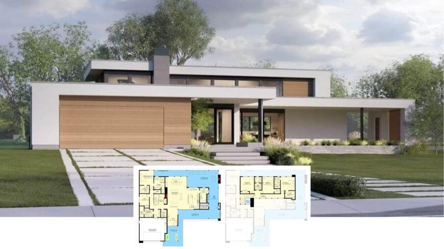 Tour This 4-Bedroom, 3.5-Bath Glass-Clad Contemporary Home with Striking Flat Roof (≈4,022 Sq. Ft Floor Plan)