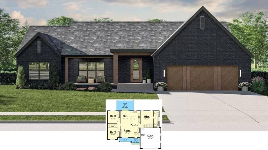 Tour This Bold Dark-Brick Craftsman Home with 3 Bedrooms and a Central Gathering Hub (Approx. 2,200 Sq. Ft.)