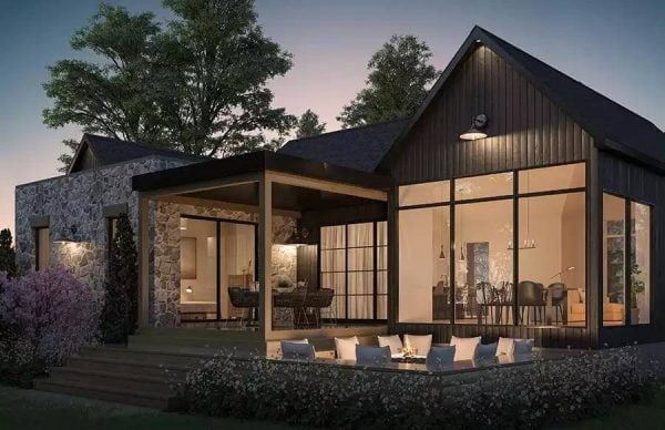 Scandinavian Style Single-Story 4-Bedroom Home with Open-Concept Living ...