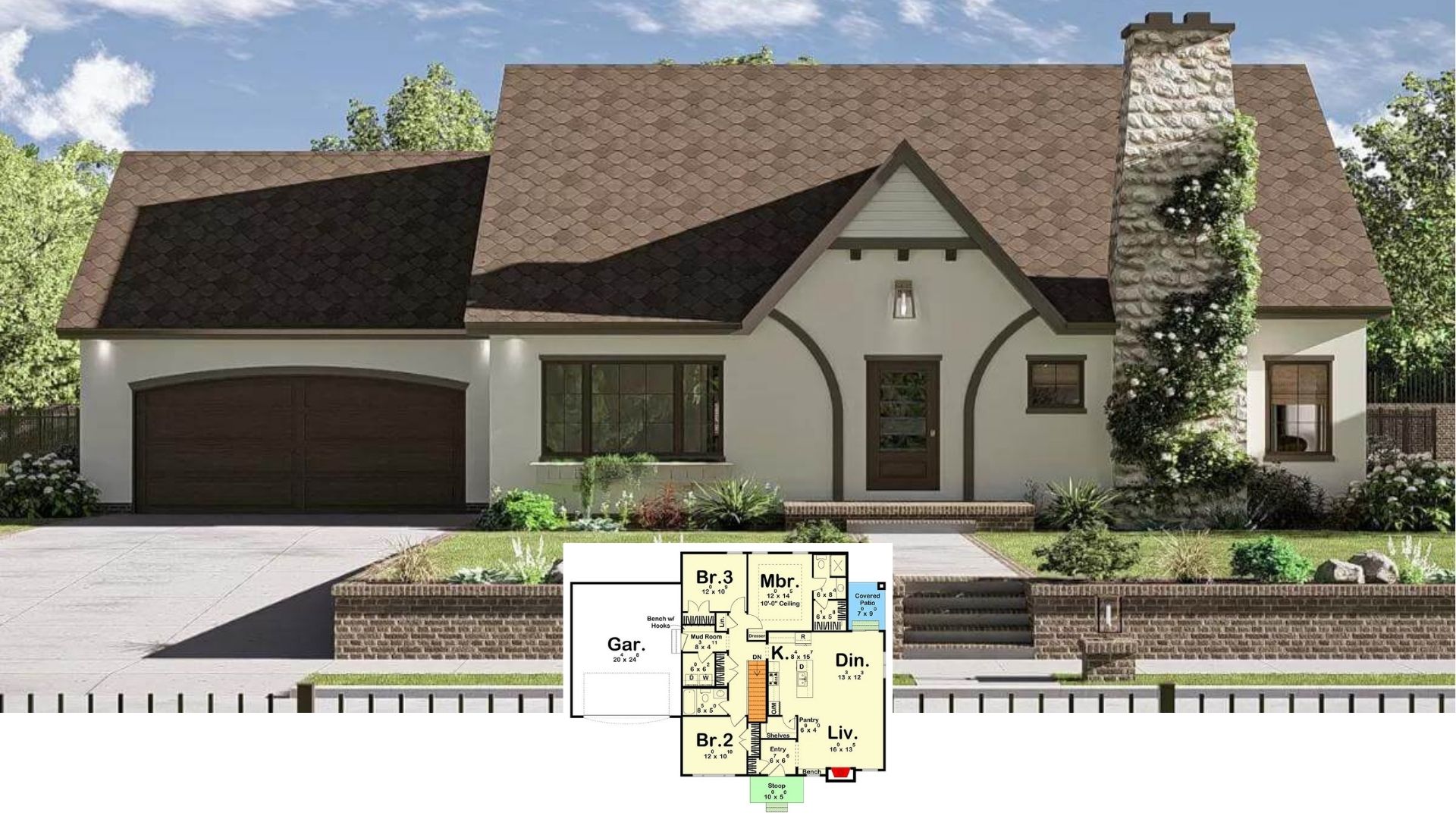 Tour This Storybook Craftsman Cottage Anchored by a Majestic Stone Chimney