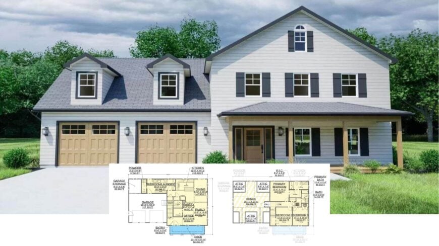 Step Inside This 2,900-Sq.-Ft. Colonial Gem with a Welcoming Porch and Versatile Bonus Room