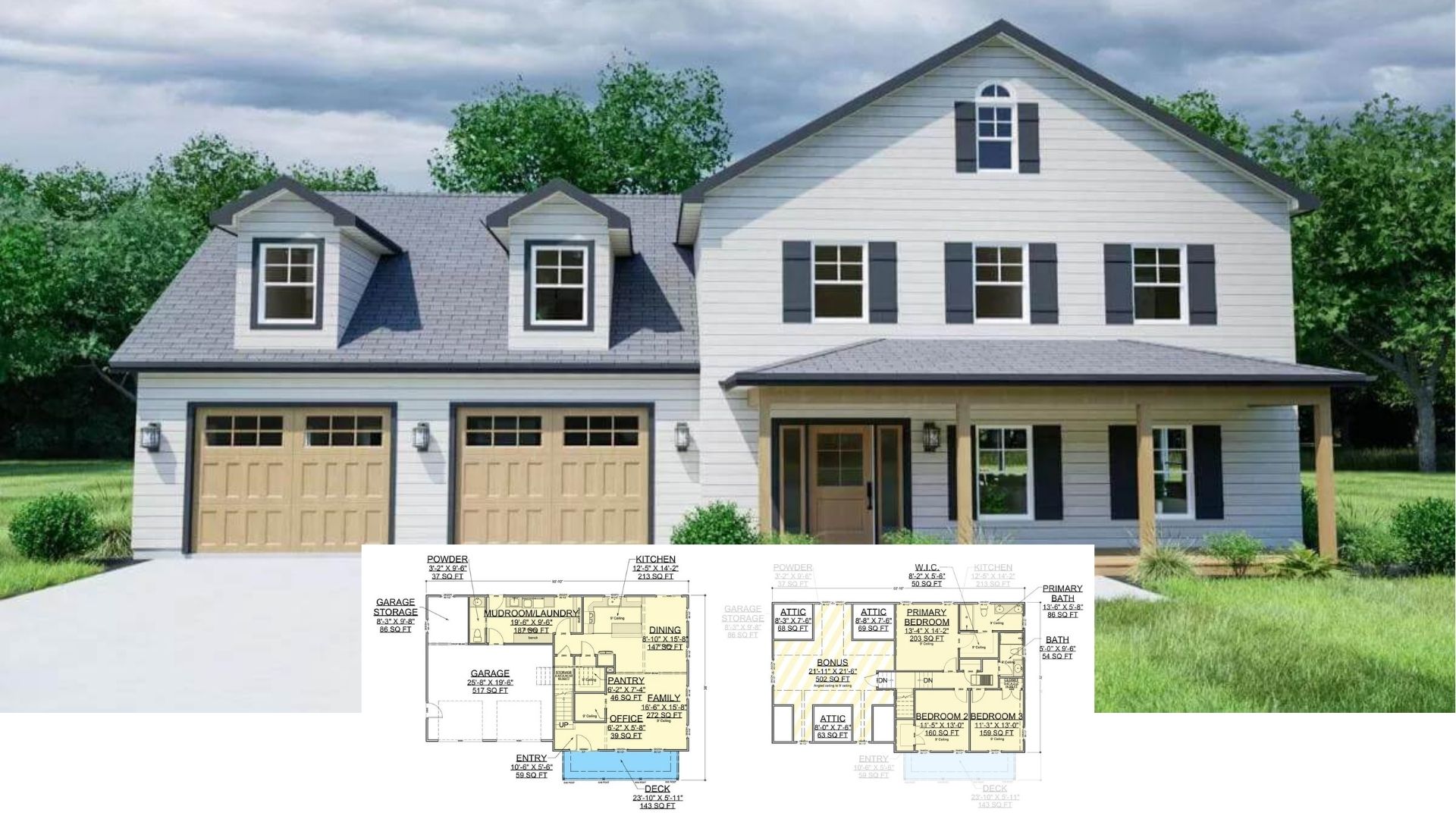 Step Inside This 2,900-Sq.-Ft. Colonial Gem with a Welcoming Porch and Versatile Bonus Room