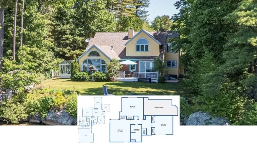 Tour This Sunny 4-Bedroom Lakeside Craftsman Retreat with Arched Windows and a Glass-Crowned Sunroom (Floor Plan)