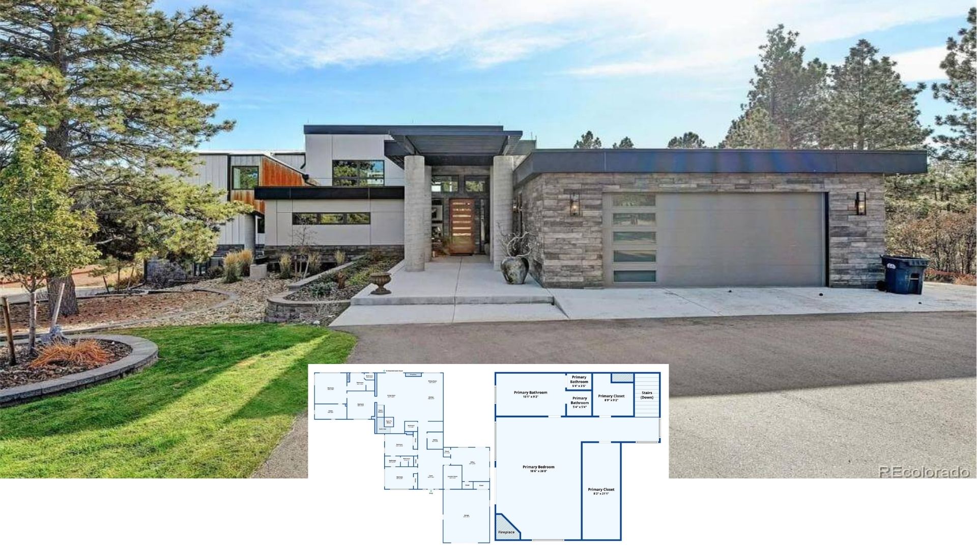 Tour This Striking 7,200-Sq. Ft. Glass-and-Stone Residence with 6 Bedrooms, 6.5 Baths, and a Four-Level Floor Plan