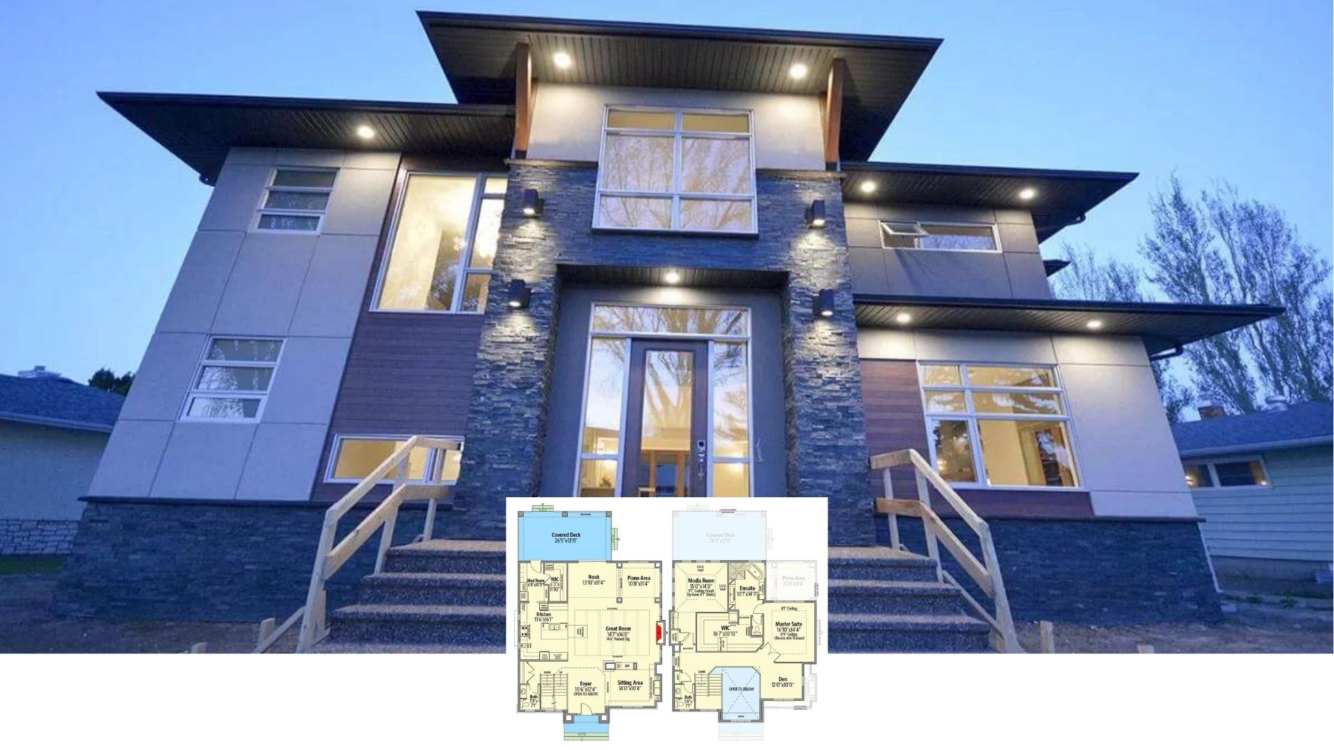 Step Inside This 4,500-Sq. Ft. Contemporary Gem with a Glass-Framed Great Room and Four Bedrooms (Floor Plan)