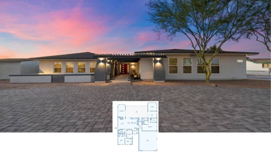 Step Inside This 3,200-Sq-Ft Desert Contemporary with a Resort-Style Pool and Pergola Entry