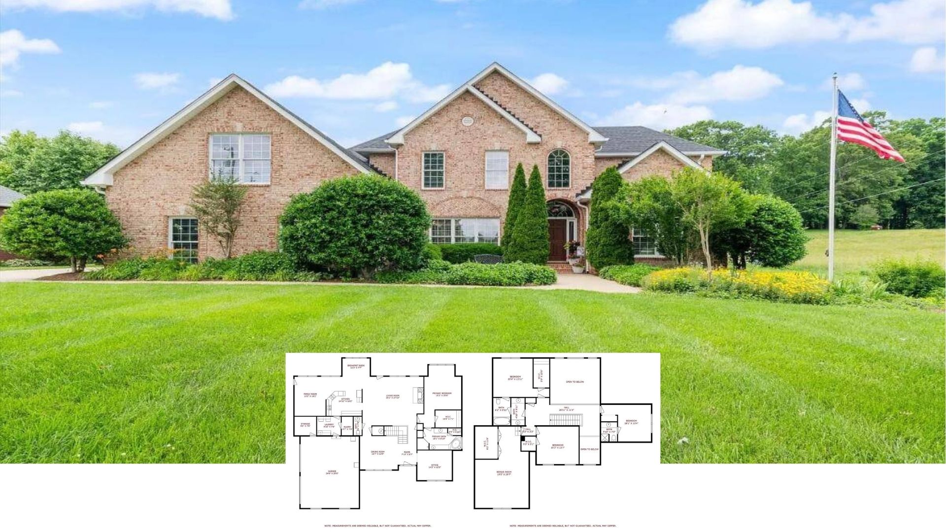 Explore This Timeless Brick Home with Lush Surroundings and Contemporary Comfort