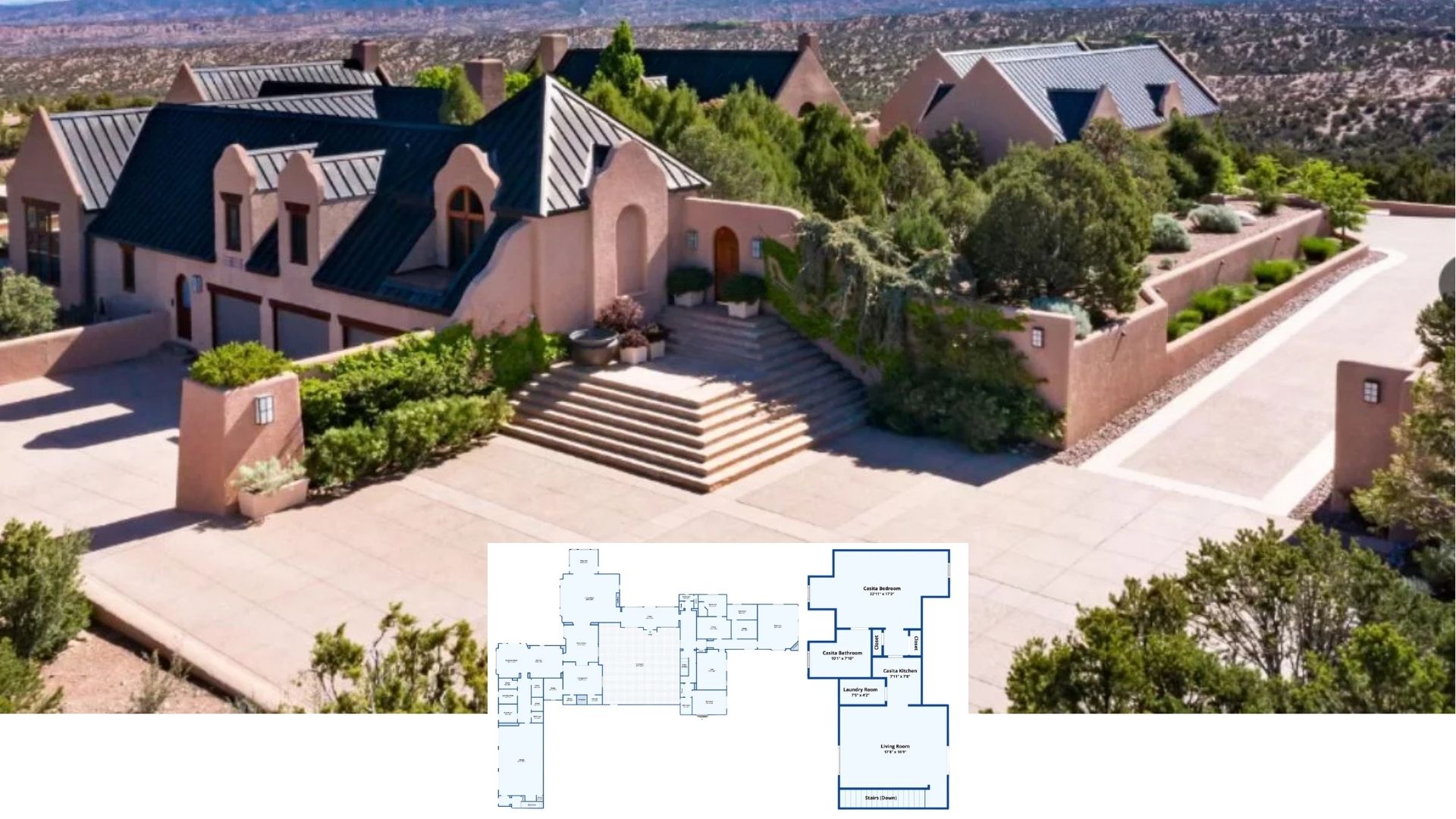 Tour This 12,316-Sq-Ft Desert Contemporary Estate with 5 Bedrooms, Solar Roofs, and a Private Casita