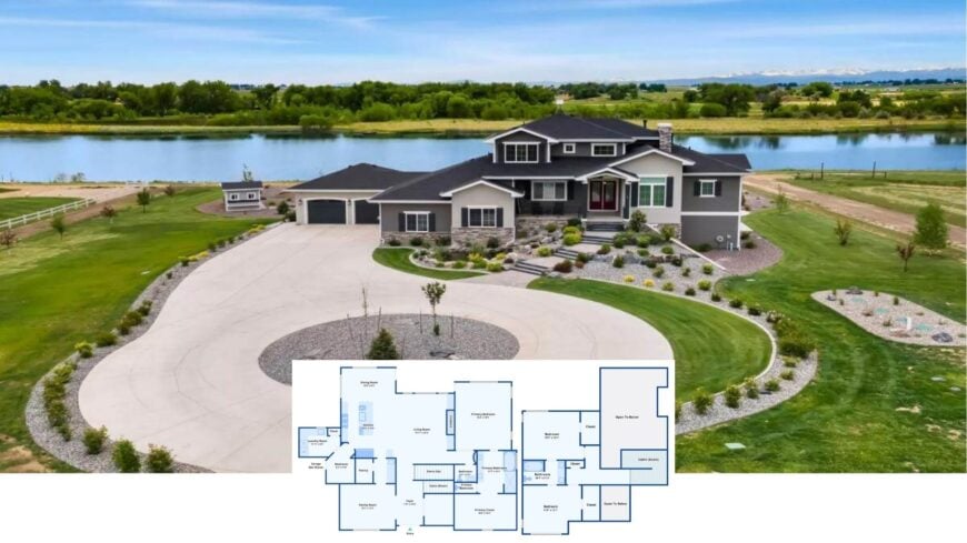 Tour This Lakefront 6-Bedroom Craftsman Estate with a Show-Stopping Theater Room and Three-Car Garage