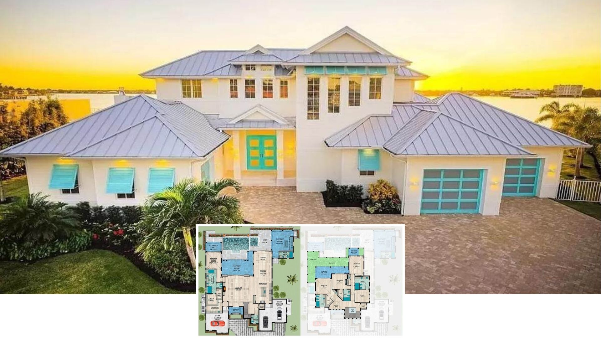 Discover This Innovative Coastal Haven with Stunning Turquoise Accents