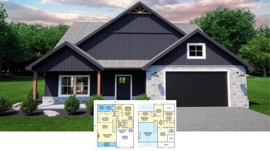 Step Inside This Stunning 3-Bedroom Craftsman with a Bold Black Facade