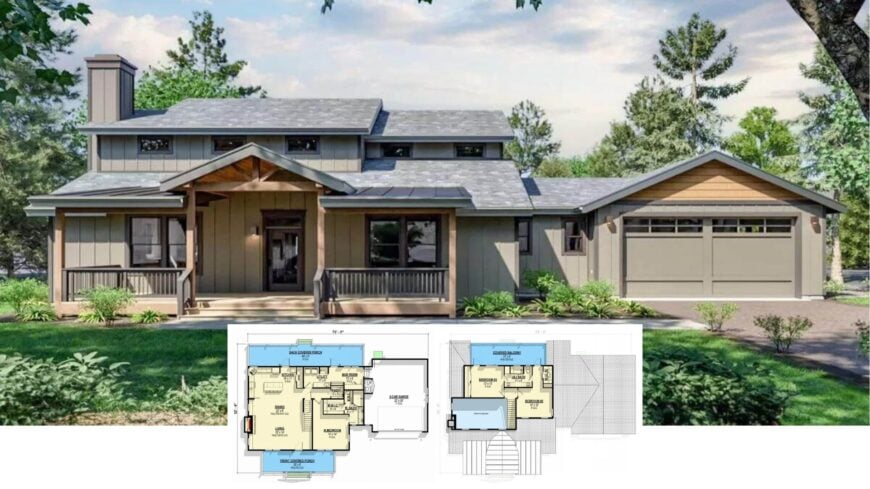 Tour This 2,650-Sq-Ft Craftsman Retreat with a Wraparound Porch and Clever Dog Wash (Floor Plan)
