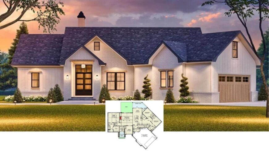 Step Inside this 3-Bedroom, 1,868 Sq. Ft. Contemporary Craftsman with Vaulted Living Room and Bonus Space (Floor Plan)