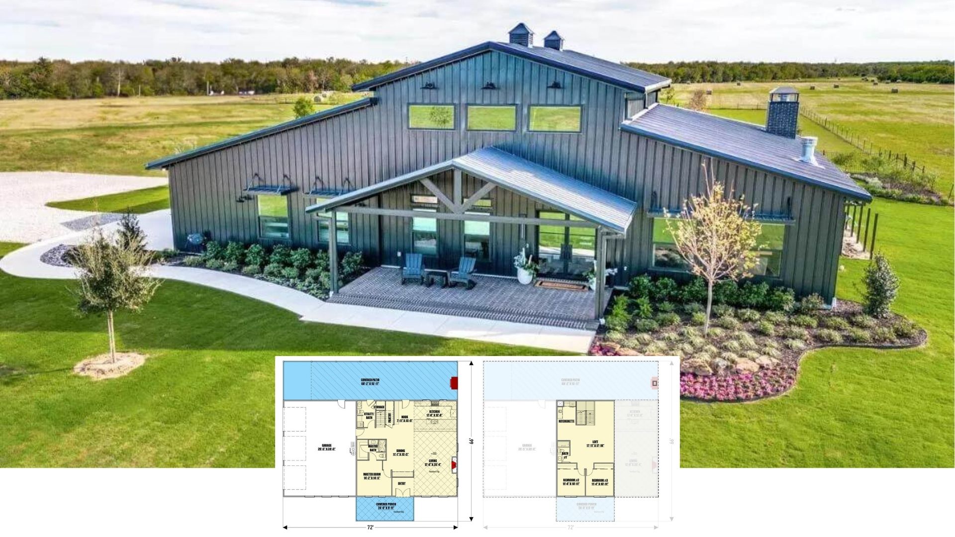 Step Inside This Striking 3,200-Sq.-Ft. Metal-Clad Farmhouse with a Breezy Wraparound Porch (Floor Plan)