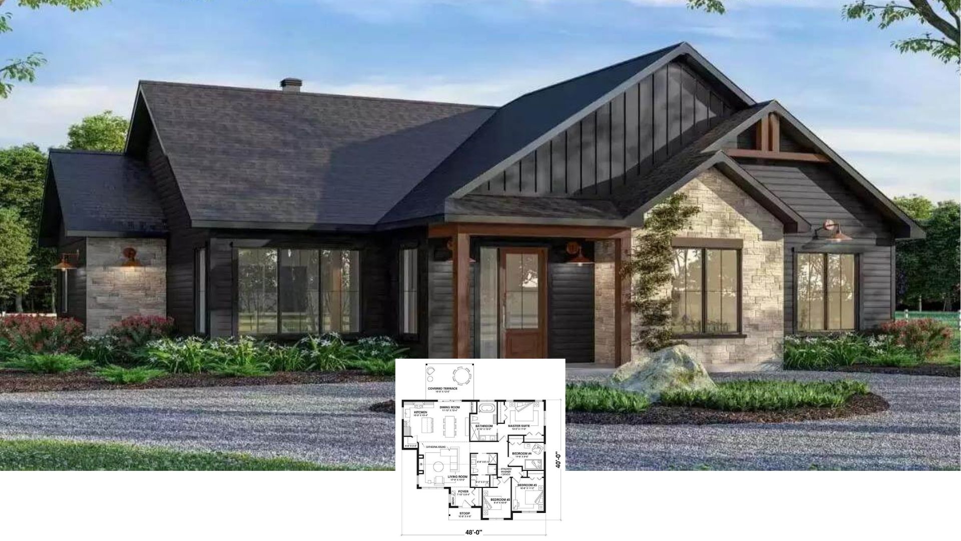 Step Inside This 4-Bedroom Modern Craftsman Haven with Vaulted Beams and a Sun-Kissed Terrace