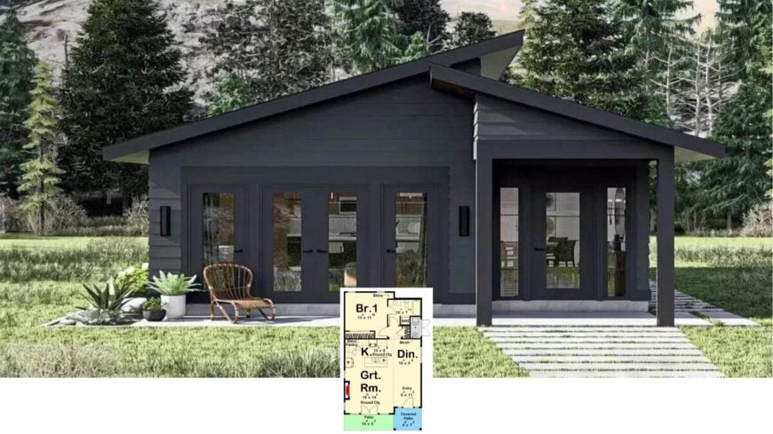 Discover the Contemporary Woodland Cabin with Angular Allure