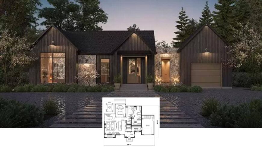 Tour This 4-Bedroom Contemporary Farmhouse Where Stone, Timber, and Glass Steal the Show (Approx. 3,450 Sq. Ft. Floor Plan)