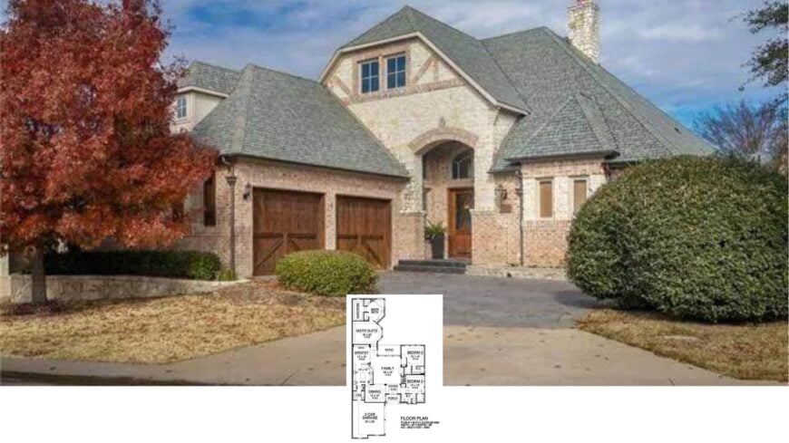 Step Inside this 2,850 Sq. Ft. Stone-and-Stucco European Cottage with 3 Bedrooms on One Easy Level (Floor Plan)