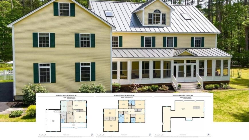 Take a Tour of This Classic 3-Bedroom Colonial with a Metal Roof and Poolside Screened Porch (Floor Plan)