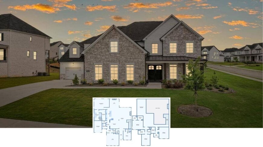 Tour This Graceful 4-Bedroom Stone Manor with Soaring Great Room & Showpiece Kitchen (Floor Plan)