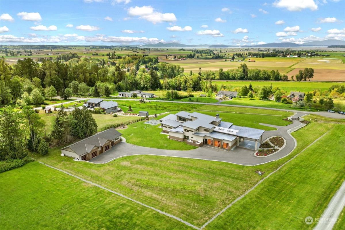 Aerial view of the property.