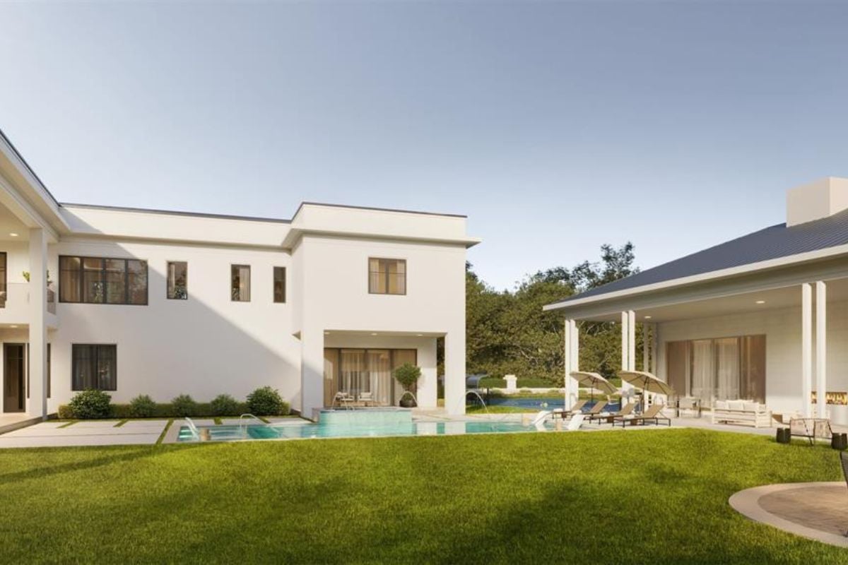 The property's backyard.