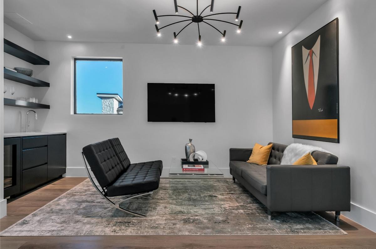 Sitting area with couches.