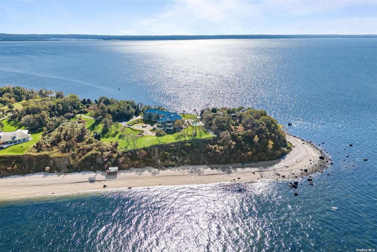 Aerial view of the property.